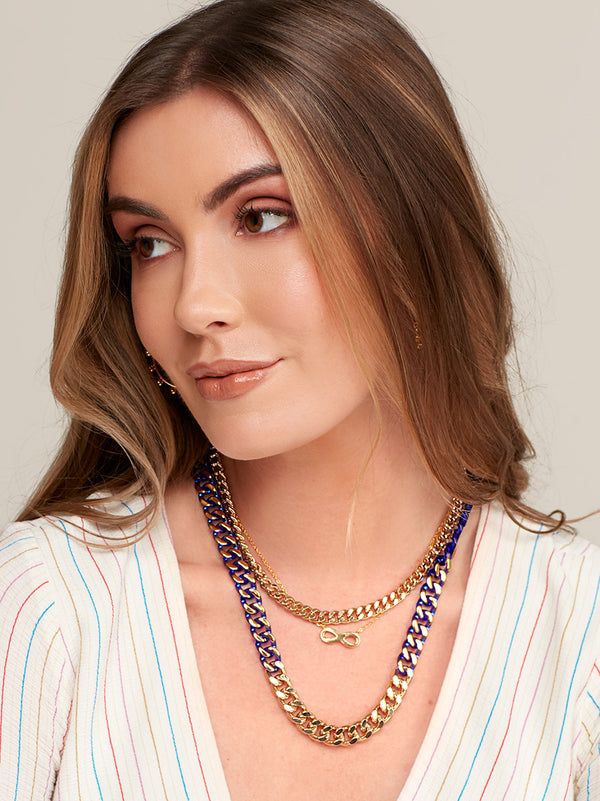 Touch of Color Chain Collar Necklace