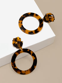 Open Circle Tortoise Earring