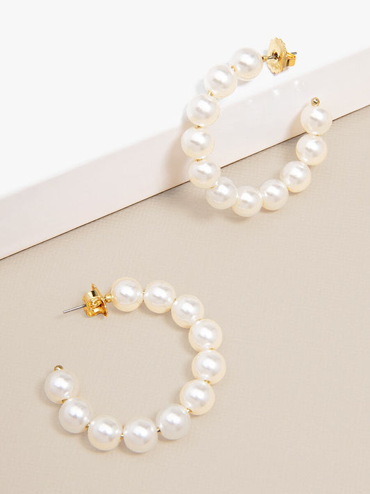 Irreplaceable Pearl Hoop Earring