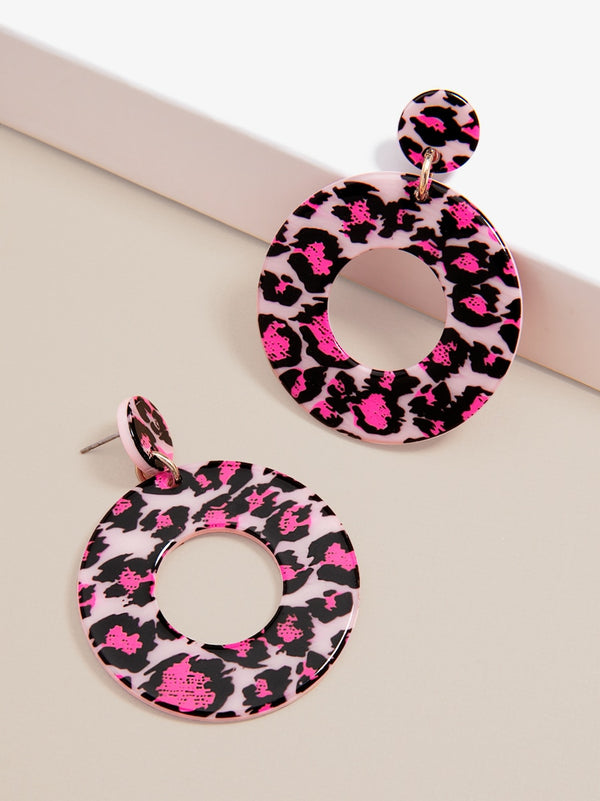 Leopard Print Mod Earring