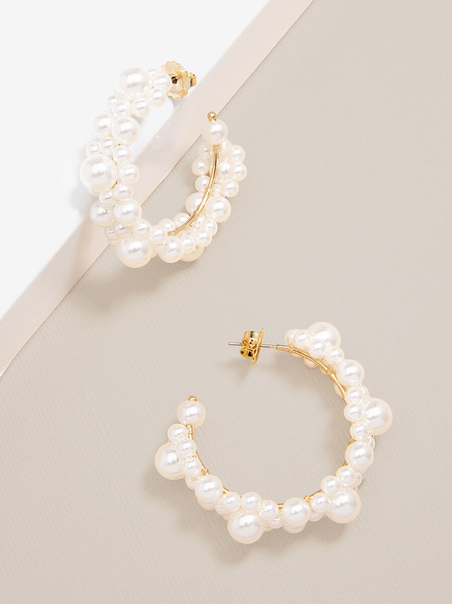 Made of Magic Pearl Hoop Earring