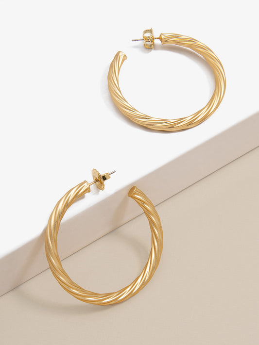 Swirled Statement Hoop Earring