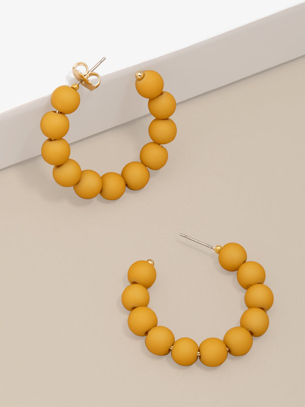 Madison Beaded Hoop Earring